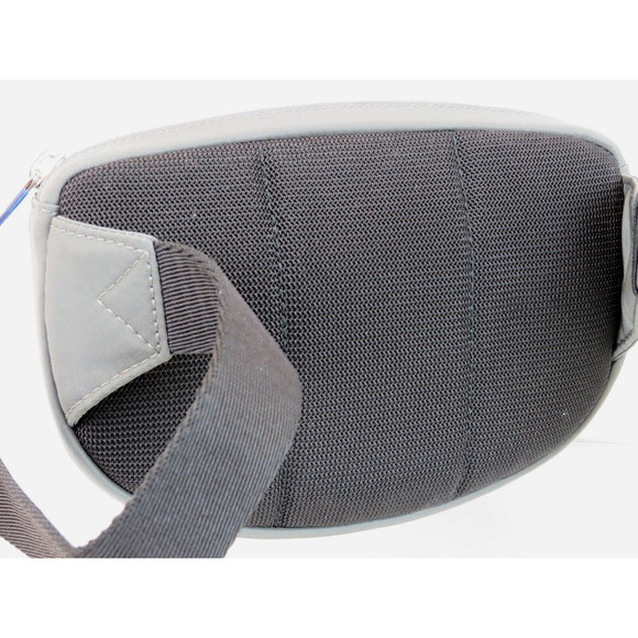 $760 BURBERRY CANNON CHARCOAL GRAY NYLON BLACK LOGO ZIP FANNY PACK BELT BUM BAG - Picture 10 of 15